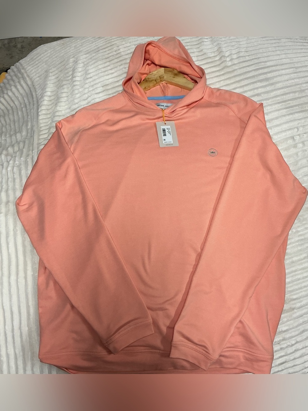 Peter Millar Hoodie Coral NWT Medium  Style # MS26EK45